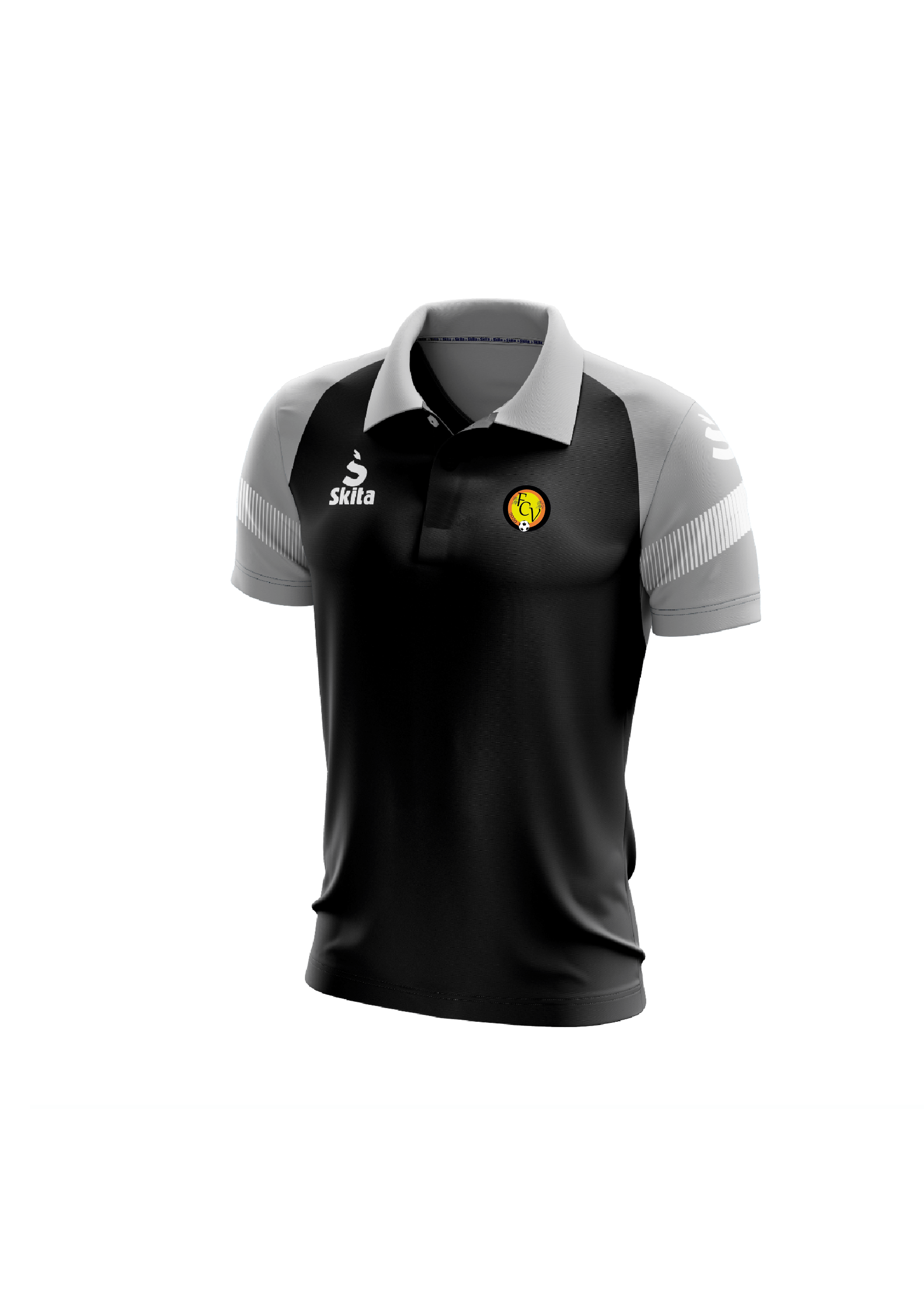 Polo ALVOR noir/gris (FC VERON)